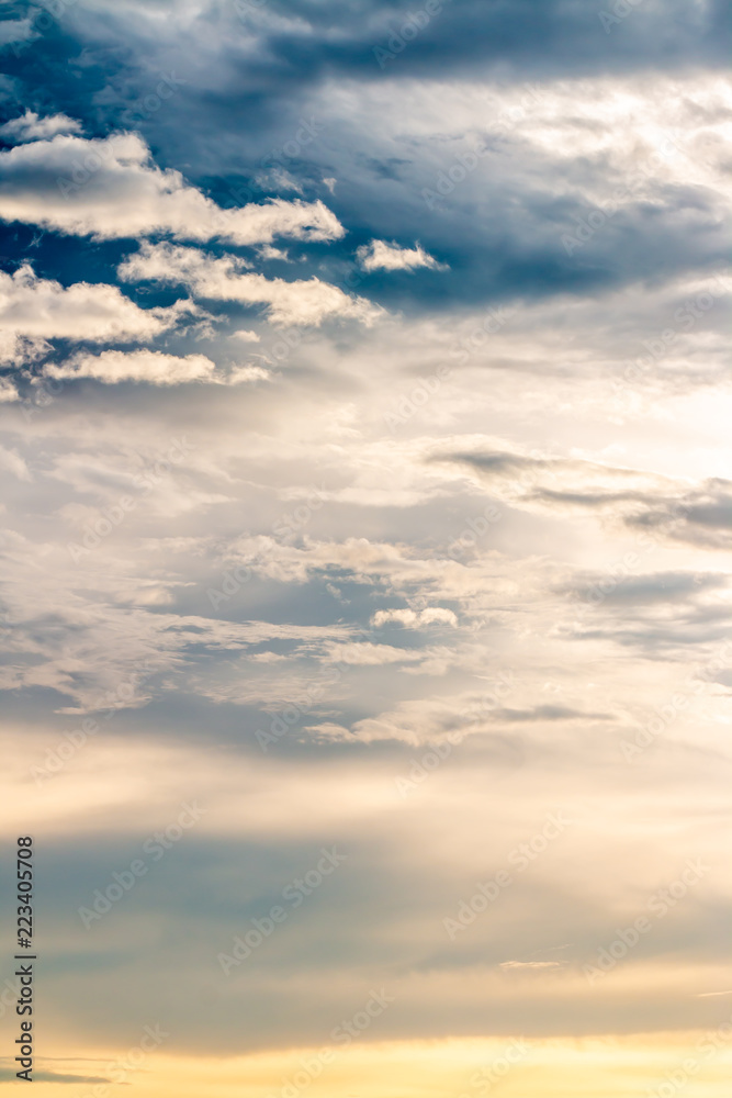 Fototapeta premium Dramatic sky with dark clouds.