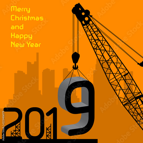 Happy New Year greeting card