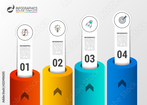 Infographic design template. Creative concept with 4 steps