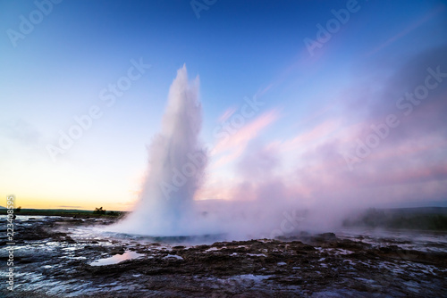 Strokkur geyser eruption, Iceland