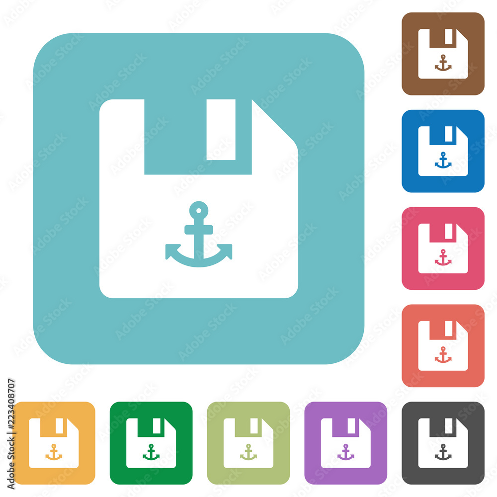 Link file rounded square flat icons Link file rounded square flat icons