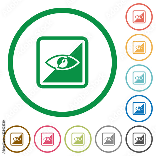 Invert object flat icons with outlines