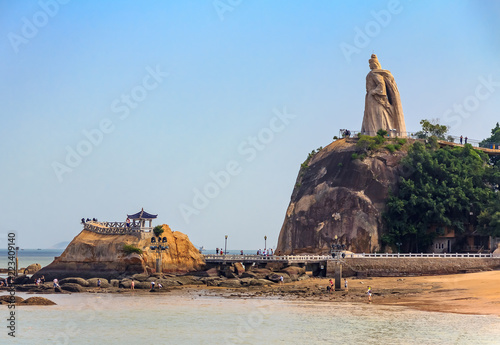 Statue of Zheng Chenggong Koxinga in Gulangyu island in China photo