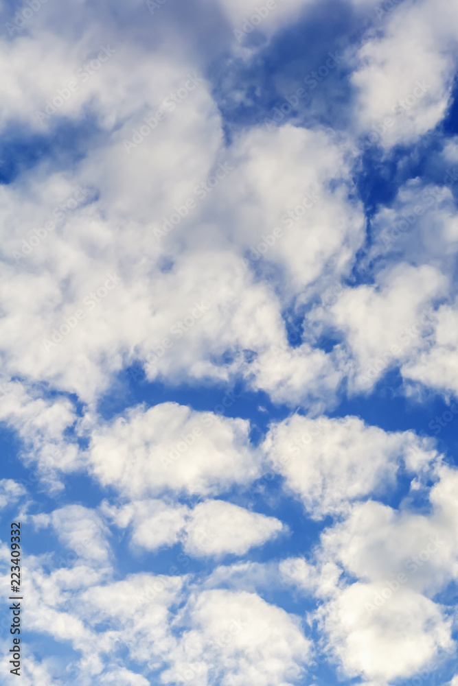 background - blue day sky with white cirro-cumulus clouds background - blue day sky with white cirro-cumulus clouds