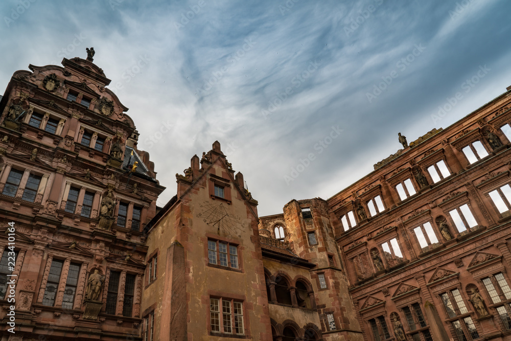 Heidelberg Schloß bewölkt