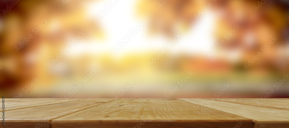 autumn table wooden   