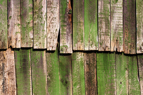 Old antique green wooden groung the background