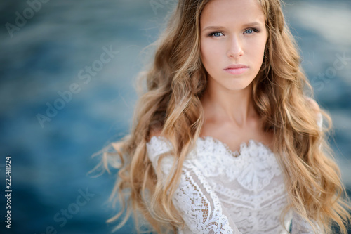 Elegant ballet dancer young girl dancing ballet outdoor © Inna Darda