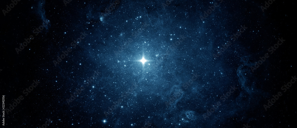 Fototapeta premium Panoramiczne piękne nocne niebo i gwiazda. Abstrakcyjne tło. Elementy tego zdjęcia dostarczone przez NASA.