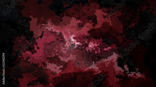 abstract animated stained background seamless loop video - watercolor splotch effect - dark red, purple, violet, burgundy, merlot and maroon color