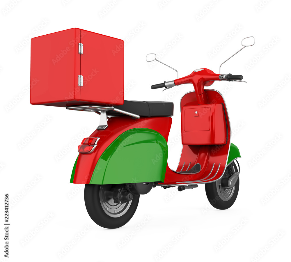Obraz premium Motorcycle Delivery Box Isolated