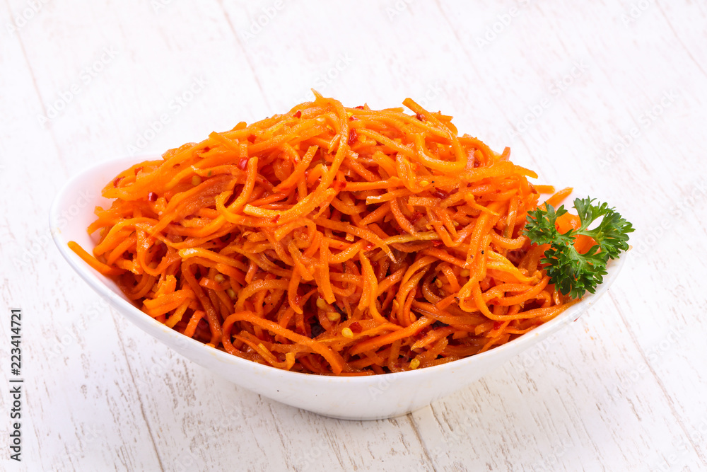 Picked carrot in the bowl Picked carrot in the bowl