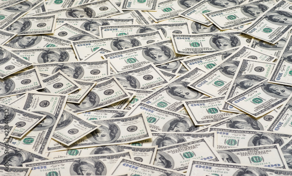 Background of 100 dollar bills Background of 100 dollar bills
