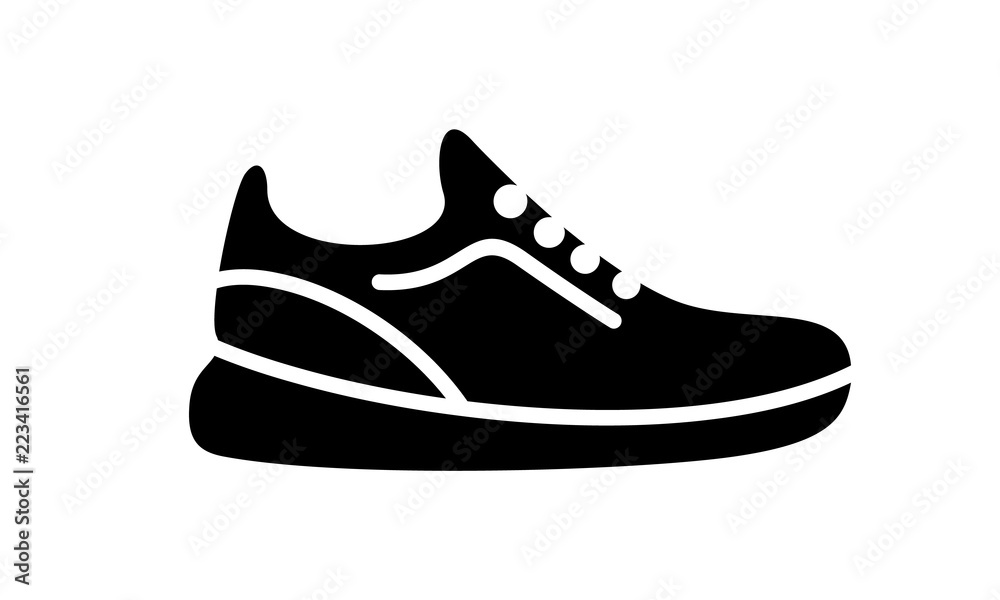 Running shoes icon fitness. Simple style sneaker. Running shoes icon fitness. Simple style sneaker.