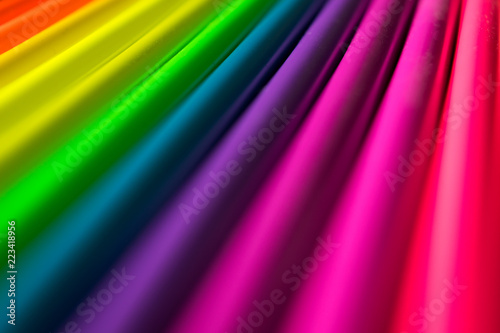 closeup of vibrant colored pencils