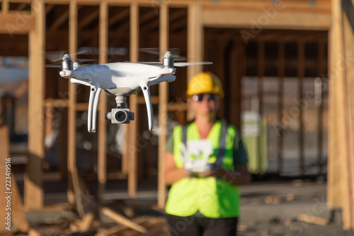 Female Pilot Flies Drone Qu...
