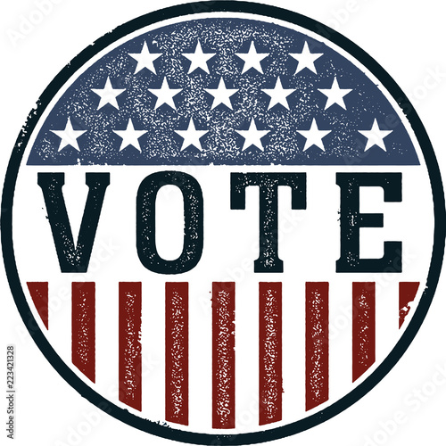 Vintage Vote USA Campaign Button