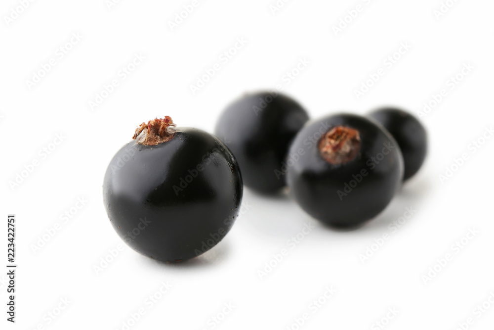 Black currants isolated on white background Black currants isolated on white background