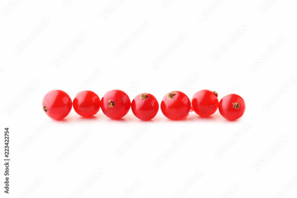 Red currants isolated on white background Red currants isolated on white background