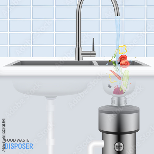 Sink With Food Waste Disposer 