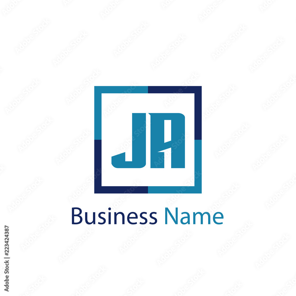 Initial Letter JA Logo Template Design Initial Letter JA Logo Template Design