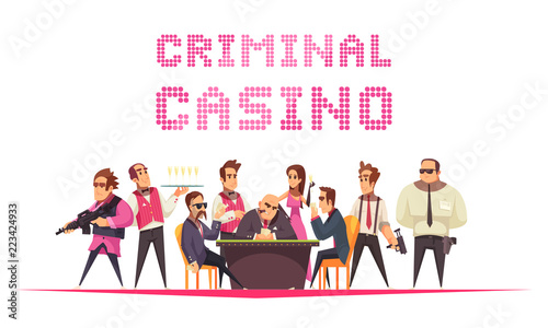 Criminal Casino Background Composition
