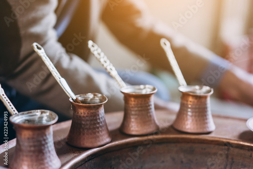 traditional coffee in the Turks, close view