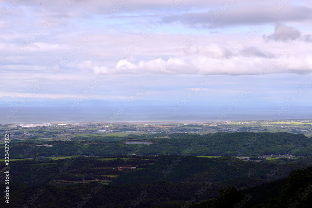 八面山から中津平野