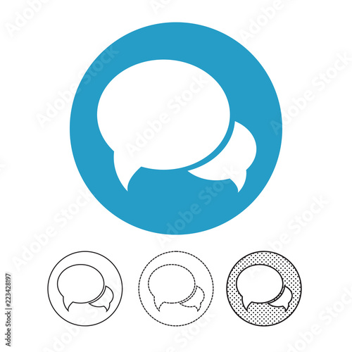 speech bubble chat vector icon