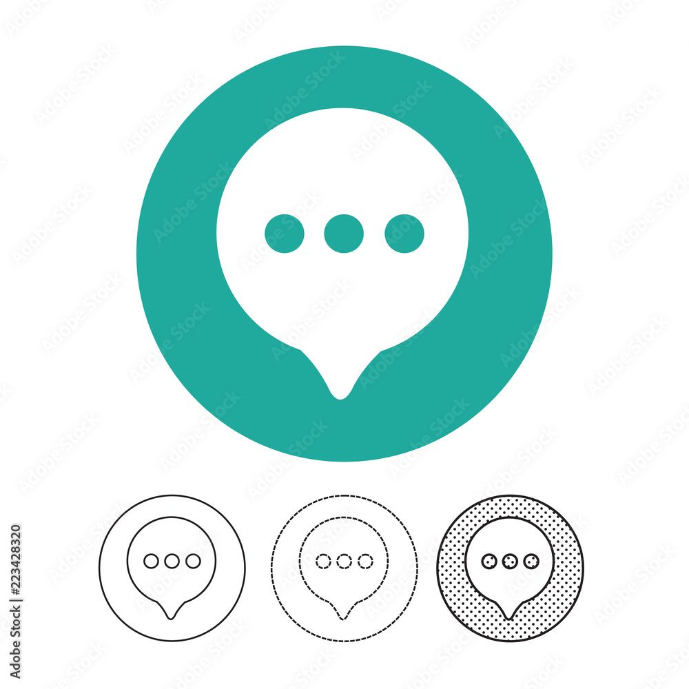 Obraz premium speech bubble chat vector icon