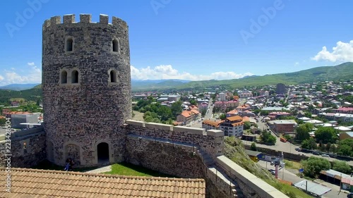 tower of fortress Rabat  and Akhaltsikhe aerial view