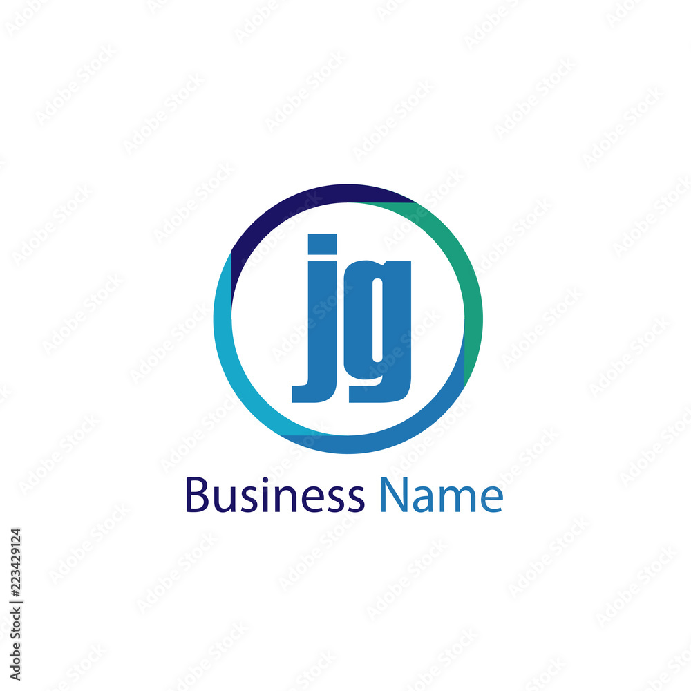 Initial Letter JG Logo Template Design