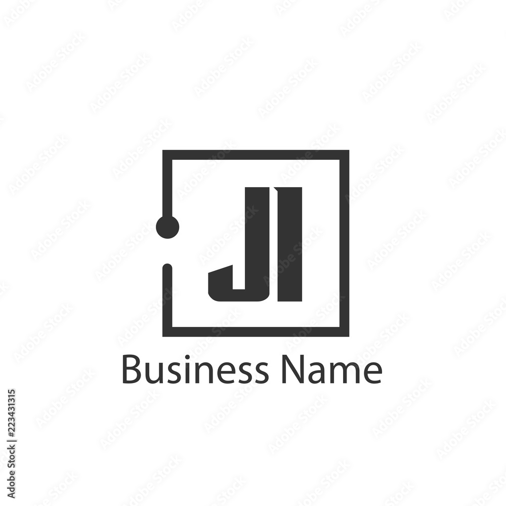 Obraz premium Initial Letter JI Logo Template Design
