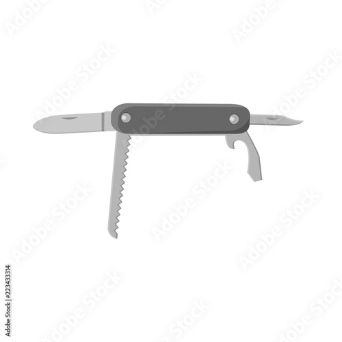 Vector design of mountaineering and peak sign. Collection of mountaineering and camp stock symbol for web.