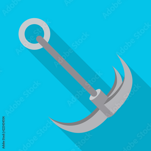 Isolated object of mountaineering and peak symbol. Set of mountaineering and camp stock vector illustration.