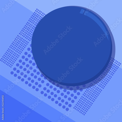 Flat design business Vector Illustration concept Empty copy space modern abstract background Geometric element. Circular Round Halftone Button Shining Reflecting Glossy with Shadow