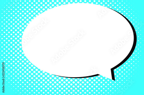 Flat design business Vector Illustration concept copy text for esp Web banners promotional material mock up template. Halftone Blank Oval white speech bubble Text Balloon to show conversation