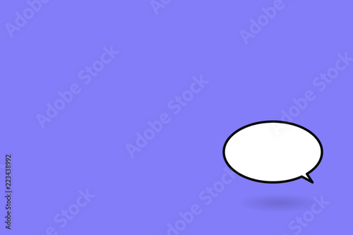 Flat design business Vector Illustration Empty template esp isolated Minimalist graphic layout template for advertising. Blank oval shaped Speech Bubble with black border relaying information