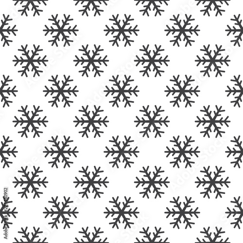 Gray snowflakes on white background, vector illustration