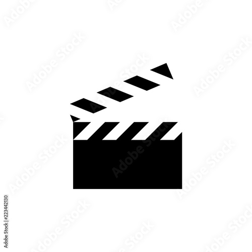 movie clapper icon. Simple glyph vector of cinema for UI and UX, website or mobile application