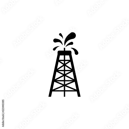 Oil rig icon. Simple glyph vector of energy for UI and UX, website or mobile application