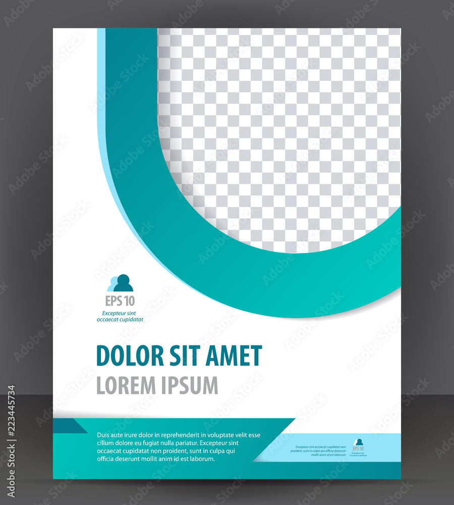 Naklejka premium Flyer brochure, cover layout design print template, pamphlet vector Illustration