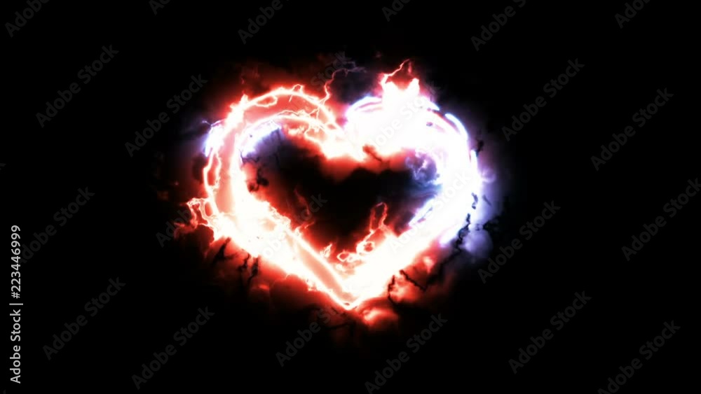 sign of the heart. Animation icons in power aura