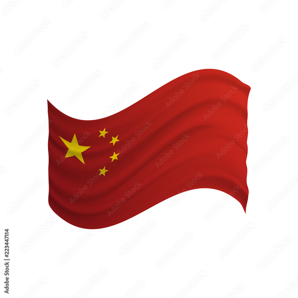 china flag Realistic waving flag. 3d shaded flag texture. china flag Realistic waving flag. 3d shaded flag texture.