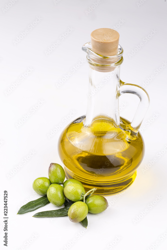Fresh olive and olive oil Fresh olive and olive oil