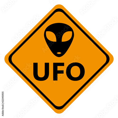 Danger road signs UFO