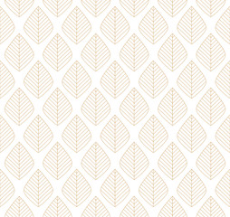 Fototapete Geometrische Blättermuster Symmetrisches Blattmuster in geometrischer Vektorgrafik  © daniela