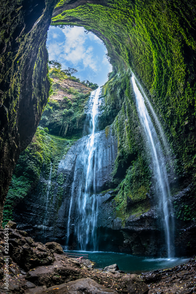 Madakaripura Waterfall is the tallest waterfall in Deep Forest in East Java, Indonesia.