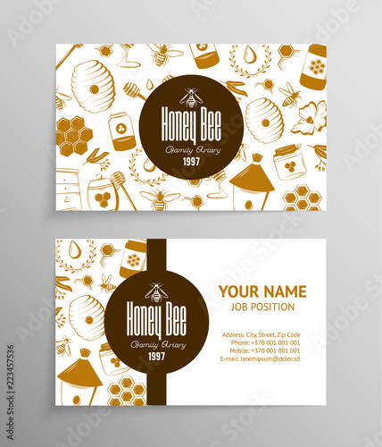 Honey and beekeeping business cards