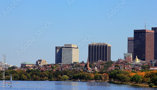 Boston, Massachusetts, USA. Boston Harbor view at September 2016.